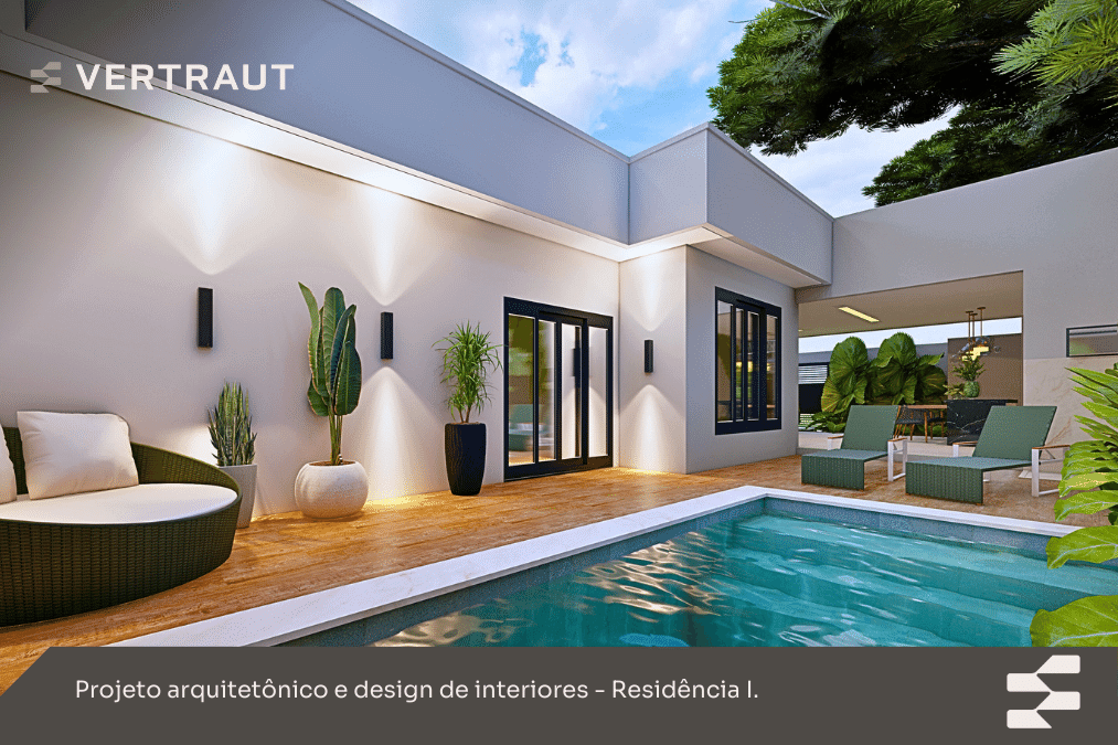 Projeto arquitetônico e design de interiores - Residência I.